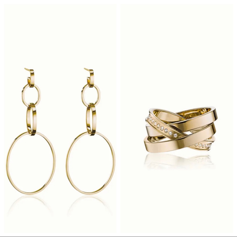 Vita Fede Cassio Earrings & Pave ring Set